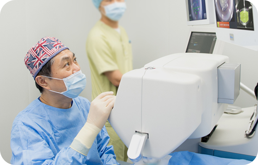 Femtosecond laser cataract surgery diagram