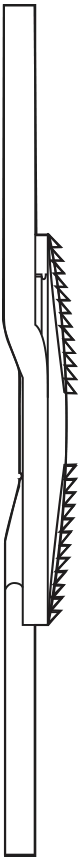 Side view of an intraocular lens