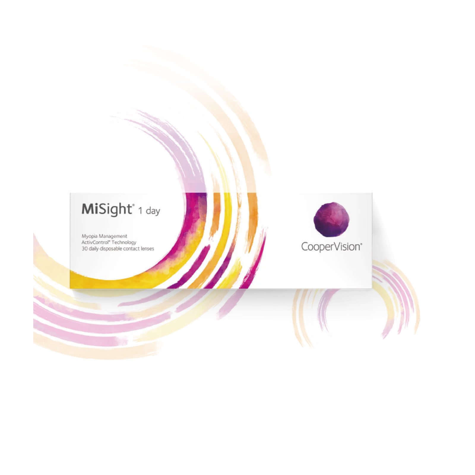 MiSight 1 day — CooperVision daily disposable soft contact lens box